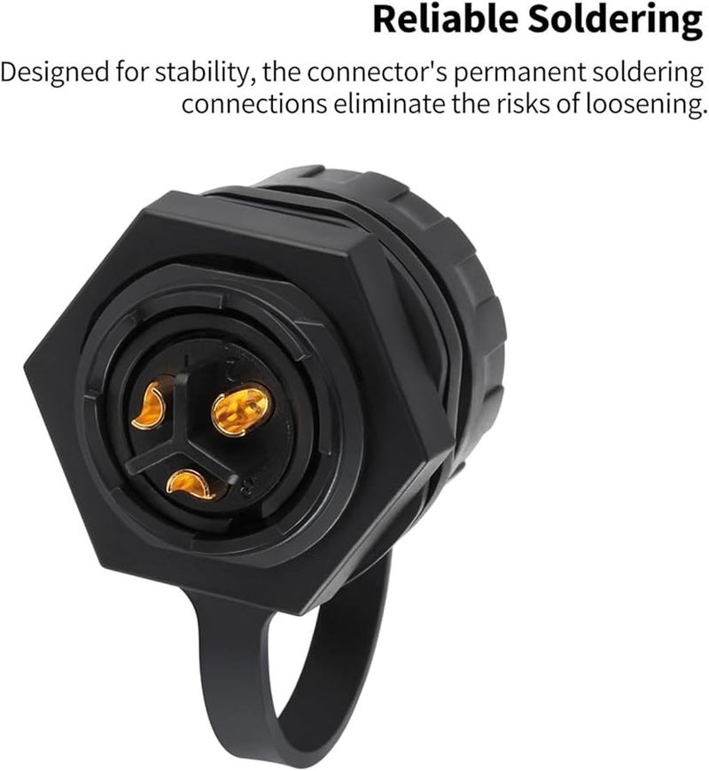 M20 Upgraded 4 Pin IP68 Waterproof Industrial Electrical Connector Socket D Only - Image 4